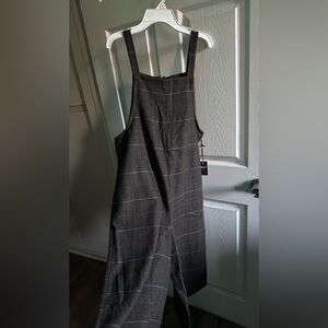 Forever 21 Brown Plaid Women Overalls
